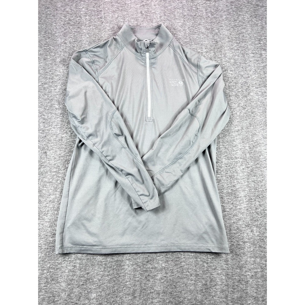 Mountain Hardwear Mens Medium Gray Stretch Long Sleeve 1/4 Zip Pullover Shirt